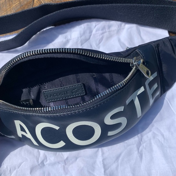 Lacoste: Men's Signature Leather Zip Fanny Pack (Sold Out on Website) - Picture 3 of 4
